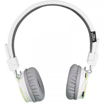 Auricular inalámbrico portátil de diadema Vieta Pro Tempo - con Bluetooth, Lector de Tarjeta SD, Radio FM, botonera externa, entrada auxiliar, micrófono y función voice call, acabado en color blanco.