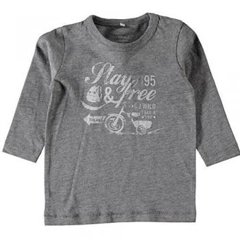 NAME IT - Camiseta de manga larga - para bebé niño gris 62 cm