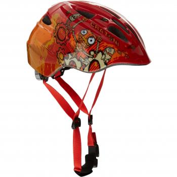 Cratoni Akino - Casco infantil de ciclismo, primavera/verano, infantil, color rojo - Red/Orange/Glossy, tamaño 49-53 cm