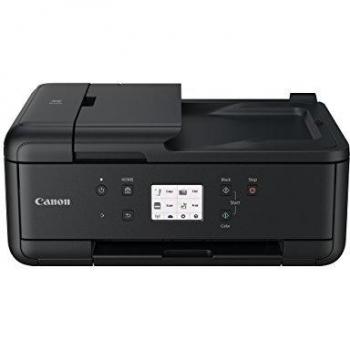 Canon PIXMA TR7550 - Impresora Multifuncional de Inyección de Tinta con Fax, ADF, Bluetooth, Pantalla Táctil 7.5cm, Doble Alimentador de Papel y WiFi - Negra
