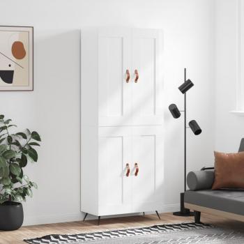 Armario alto blanco pulido de madera multicapa 69,5x34x180 cm