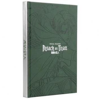 Cuaderno A5 Punteado Premium Ataque a los Titanes con Tapa Dura y Marcapáginas - 192 Páginas para Journaling