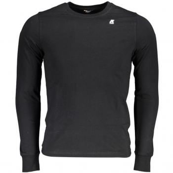 K-Way Black Cotton Long Sleeve T-Shirt - Male, Size: S