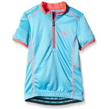 CMP Joven - Camiseta para ciclismo, todo el año, niño, color Turquesa - Turchese/Sun Orange, tamaño 8 años