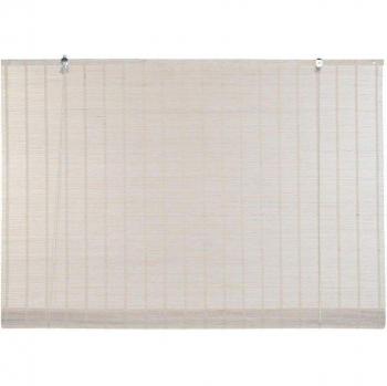Estor Enrollable DKD Home Decor Barnizado Blanco Bambú 120 x 2 x 230 cm