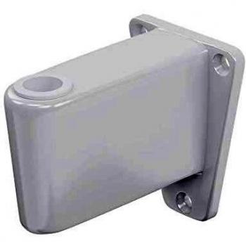 Soporte de pared metálico blanco para lámparas lupa con brazo articulado