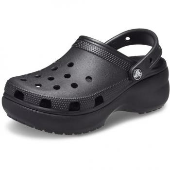 Zuecos de Mujer Crocs Classic Platform Glitter Negro 39-40
