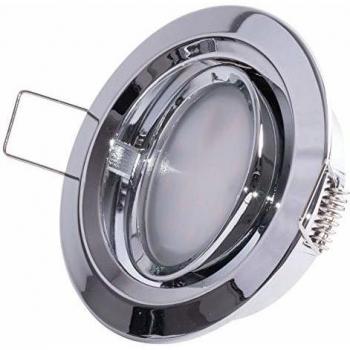 Luz Empotrada LED Coin Slim Dimable y Orientable 6,8W Cromo 1er Set