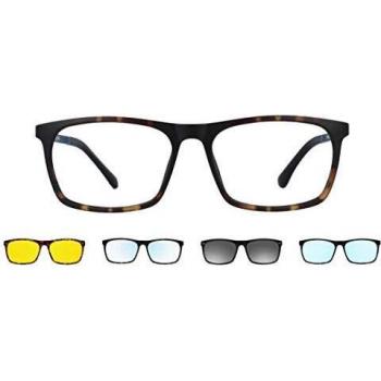 ULTEM 257 Montura para gafas de vista M07 Tortuga Unisex + 4 clips magnéticos Linea 99 JOHN ST NYC