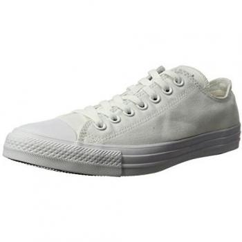 Converse Chuck Taylor All Star Low Leather Sneakers - Purple and White, Size 44, Unisex