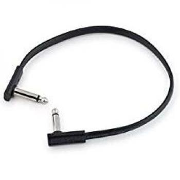 RockBoard Flat Patch Cable 30 cm - Black Instrument Cable