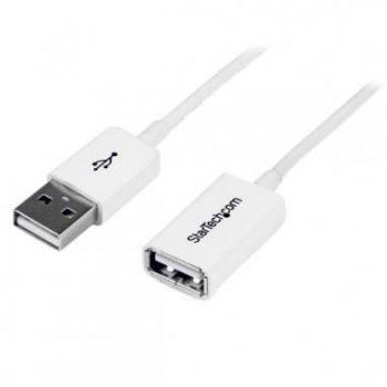 StarTech.com 1m USB 2.0 A to A Extension Cable - Male to Female USB A Extender - High Speed Hi-Speed - White - Lifetime Warranty