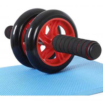 SONGMICS AB Roller, AB Wheel, Rueda Abdominal, con Cojín del Arrodillamiento, SPU75R