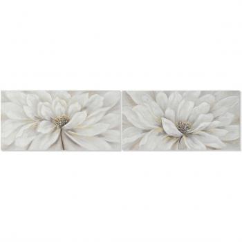 Cuadro Home ESPRIT Shabby Chic Amapola 120 x 3 x 60 cm (2 Unidades)