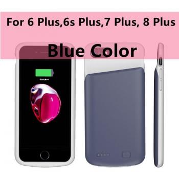 Funda de Cargador de Batería para iPhone 8, 7, 6S, 6 Plus y SE - Carcasa de Silicona a Prueba de Golpes con Banco de Energía Externo