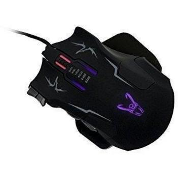 Woxter Stinger RX 1000 M - Ratón Gaming Profesional con Base metálica, Sensor AVAGO ADNS-9800 de máxima precisión, resolución Ajustable hasta 8200 dpi, retroiluminado y con 10 Botones programables.