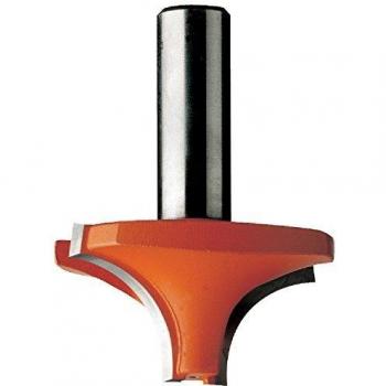 CMT 827.595.11 Fresa de Radio Convexo, diámetro de corte 12 mm, radio de 6 mm, longitud total 50 mm, material HSS (acero rápido), ideal para trabajos en madera y materiales comp