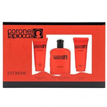 Estuche de Regalo Coronel Tapiocca Extreme, incluye Colonia 75 ml, Gel de Baño 75 ml y After Shave Balm 75 ml, Eau de Toilette Natural para Hombre, Aroma Cítrico Especiado