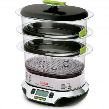Vaporera Multifuncional Tefal Vitacuisine Compact VS400333, 1800W con 3 Niveles de Cocción Simultánea, Capacidad de 9L y Libro de Cocina Incluido