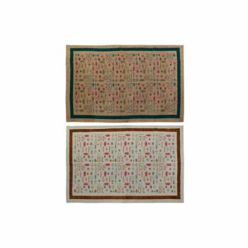 Alfombra DKD Home Decor 160 x 230 x 0,4 cm Poliéster Blanco Ikat Boho