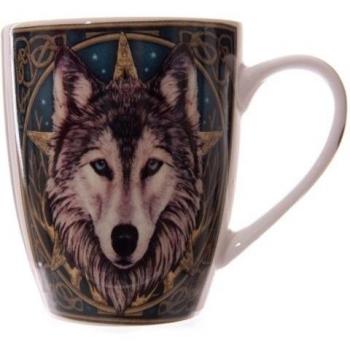 Lisa Parker Cabeza del Lobo Taza del Hueso de China