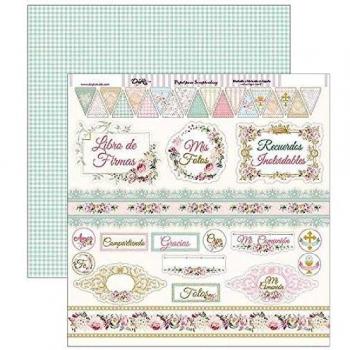 PAPEL PARA REALIZAR SCRAPBOOKIN NIÑA TEMATICA DE COMUNION MARCA DAYKA PARA CREAR LIBRO DE FIRMAS, SCP-299