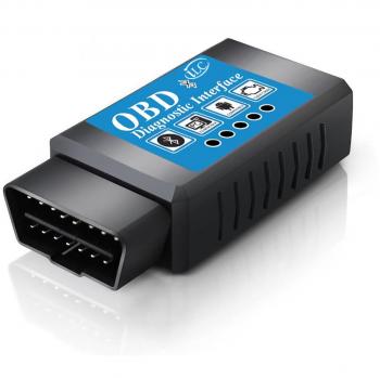iLC OBD2 OBD Bluetooth Coche Diagnóstico Escáner Herramienta ES OBD2- Motor Luz Chequear Inálambrico Datos para Smartphone - Compatible con Android & Windows Dispositivo