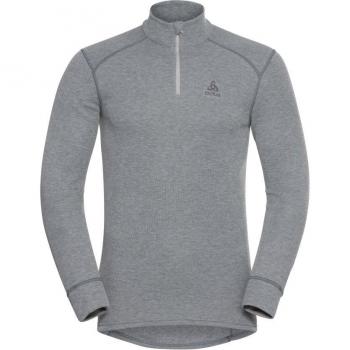 Odlo Active Warm Eco Long Sleeve Turtle Neck Base Layer T-Shirt for Men (Steel Grey Melange)
