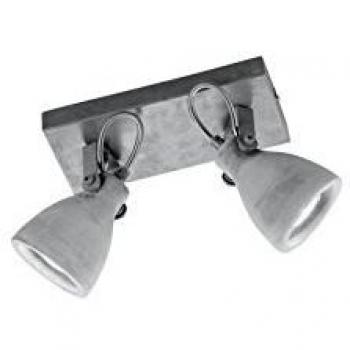 Spot de Techo Concrete 2xGU10 42W Metal y Cemento IP20 23x18x10cm