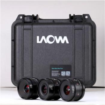 Laowa Venus Optics 3-Lens Cine Prime Kit for Micro Four Thirds (10mm T2.1, 17mm T1.9, 50mm T2.9 Macro)