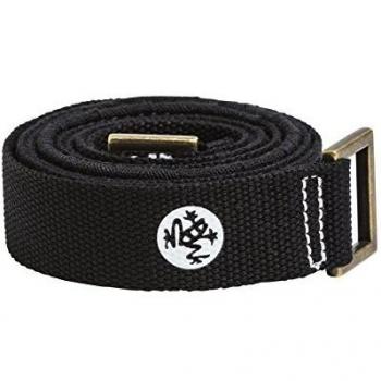 Bandolera de Transporte para Tapete de Yoga Manduka Journey - Algodón Ecológico, Fácil de Llevar, Sin Manos, Para Todos los Tamaños de Tapetes, Negra