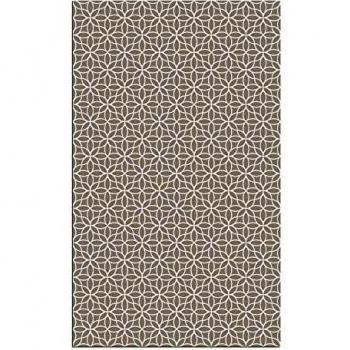 Alfombra Vinílica Flores Geométricas, 200 x 120 cm, Color Beige, ALV-100-BE