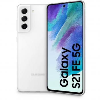 Samsung Galaxy S21 FE 5G SM-G990BZWFEUE smartphones 16,3 cm (6.4) SIM doble Android 11 USB Tipo C 6 GB RAM 128 GB Almacenamiento Interno Batería de 4500 mAh Color Blanco