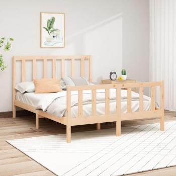 Estructura de cama madera maciza de pino 150x200 cm King Size