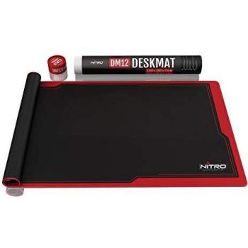Alfombrilla de ratón Nitro Concepts DM12 1200x600mm - Negro/Rojo, con respaldo antideslizante