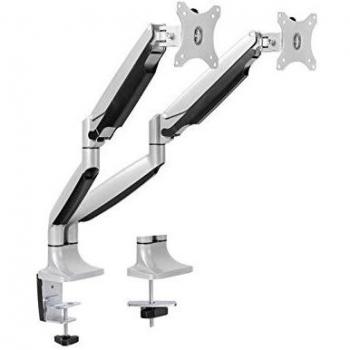 Soporte de Mesa Full Motion para 2 Monitores 13-32 VESA 100x100 - Capacidad Máxima 18Kg - Color Gris