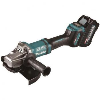 Makita GA038GT201 Amoladora Angular XGT 40Vmax 230mm con Palanca, Cargador, Maletín y 2 Baterías de 5Ah
