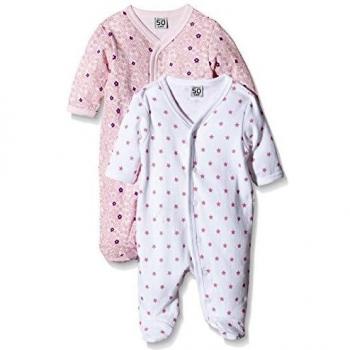 Hikaro Baby Sleepsuits with Long Sleeves and Feet, Lightrose