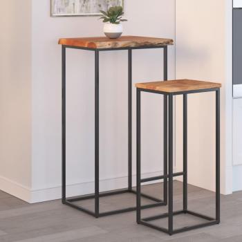 vidaXL Acacia Live Edge Side Table 50x40x2.5 cm