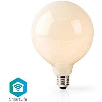 Nedis LF11WTG126 Bombilla de Filamento Regulable Smartlife E27, Blanco Calido, D125 mm x 5W