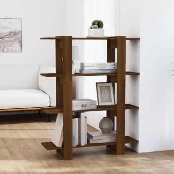 Librería/Partición Estantería Divisor de Espacios Marrón Roble 100x30x123,5 cm