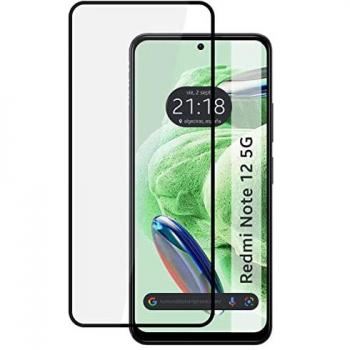 Protector de Cristal Templado Completo 5D Negro para Xiaomi Redmi Note 12 5G - Vidrio de 0.3mm con Full Glue