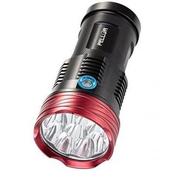 Pellor-Nueva 11.000 lúmenes Linterna 9x CREE XM-L T6 LED Flashlight Antorcha Para Camping, Senderismo y Caza