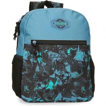 Mochila escolar Roll Road Soccer 33 cm con diseño de fútbol y bolsillo frontal