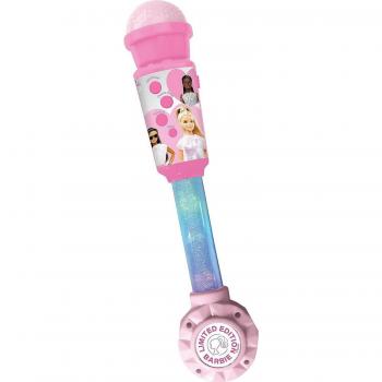 Micrófono Karaoke Trendy de Barbie con Luz y Altavoz Integrado, Melodías y Efectos Sonoros