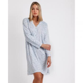 Admas Camisón Mujer Manga Larga Forever Together Estampado Azul