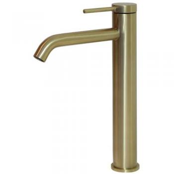 Grifo de lavabo alto Lollipop oro cepillado Essebagno 9020404