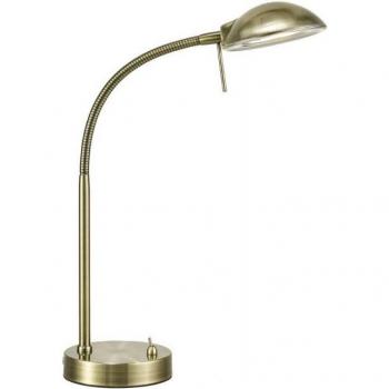Lámpara de mesa Bamberg sobremesa 1 bombilla G9 Latón envejecido 40cm