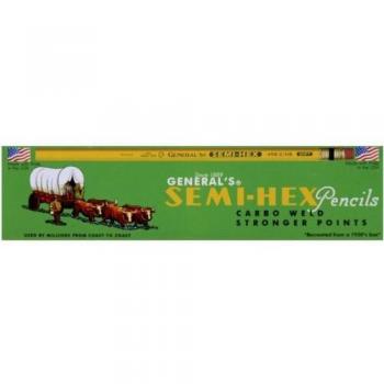 Semi-Hex Graphite #2 Pencils 12/Pkg-2HB by General Pencil