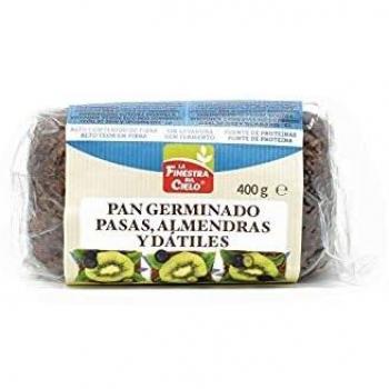 Pan germinado con almendras, pasas y dátiles sin levadura La Finestra Sul Cielo 400 g